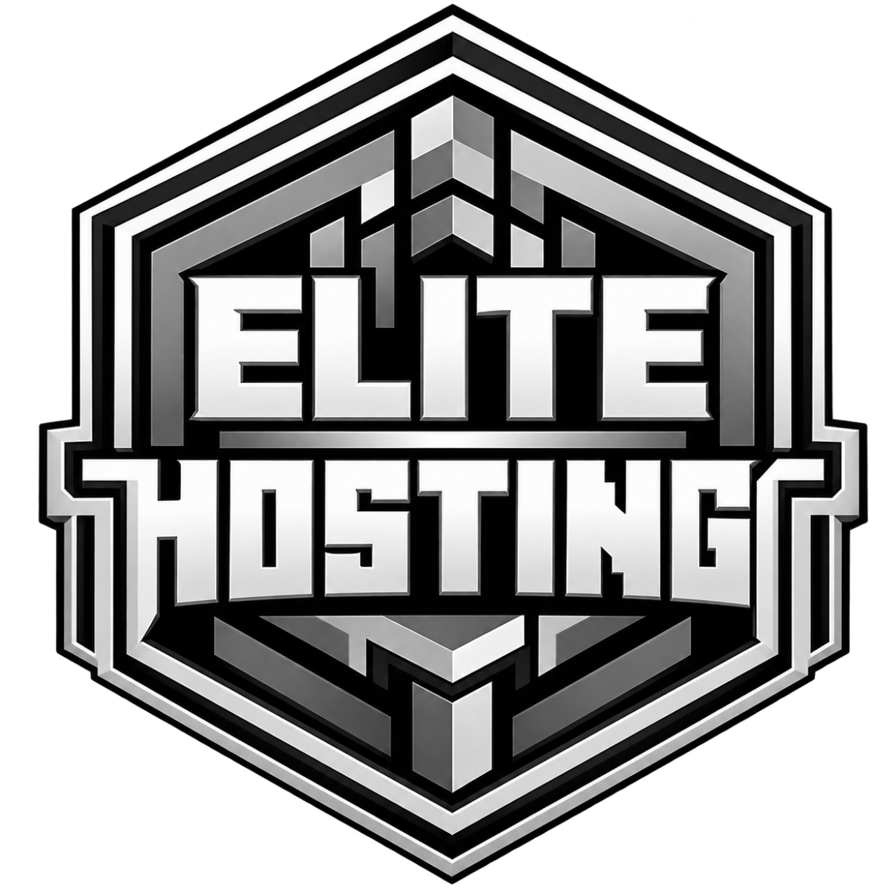 Grayscale Logo - Elite Hosting