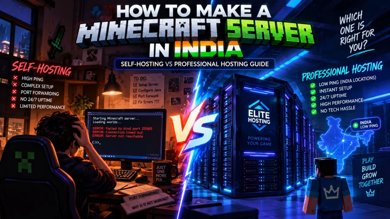 How to Make a Minecraft Server in India (2026 Complete Guide)